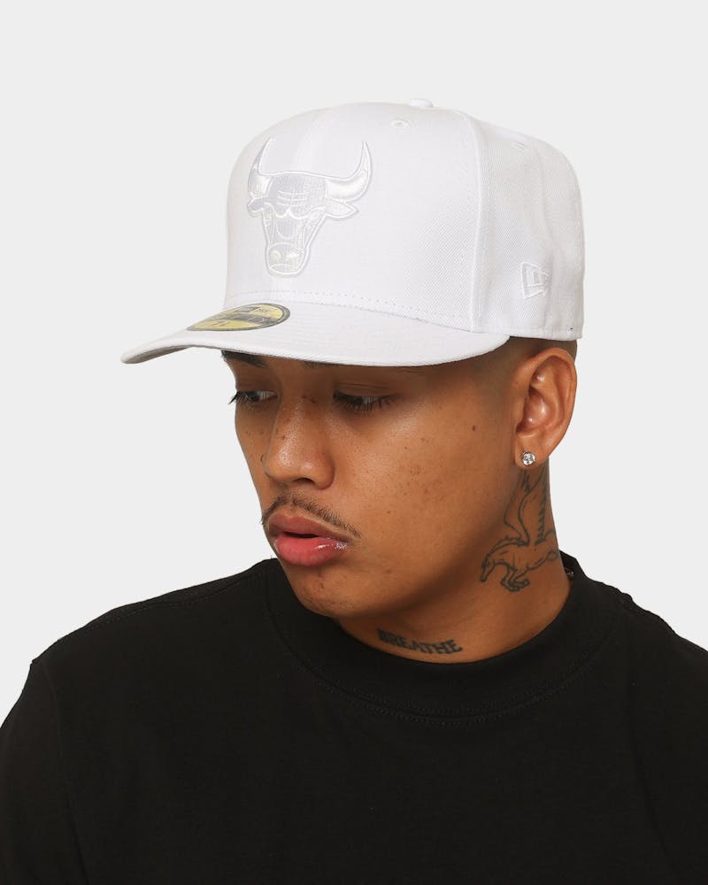 Chicago Bulls 'White On White' 59FIFTY Fitted