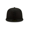 San Diego Padres Black On Black 59FIFTY Cerrada - SMART ZONE